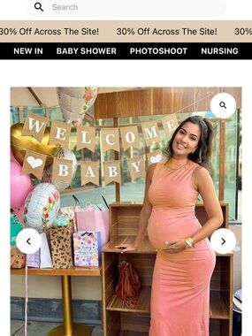 Sleeveless Midi Maternity Dress in Coral Pink